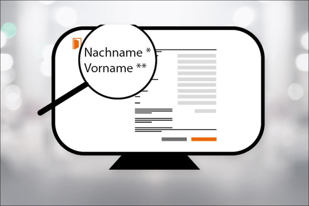 optisch unterstützende Grafik
